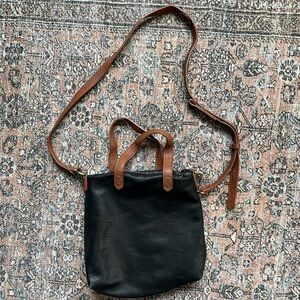Francesca’s Antik Kraft Crossbody Bag, Black and Tan